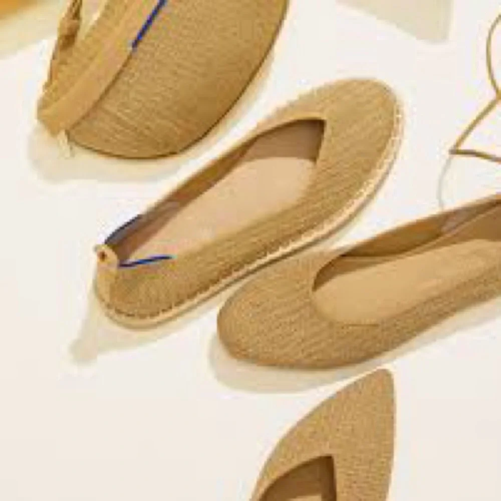Rothy’s The espadrille gold shimmer size 6 NWOB